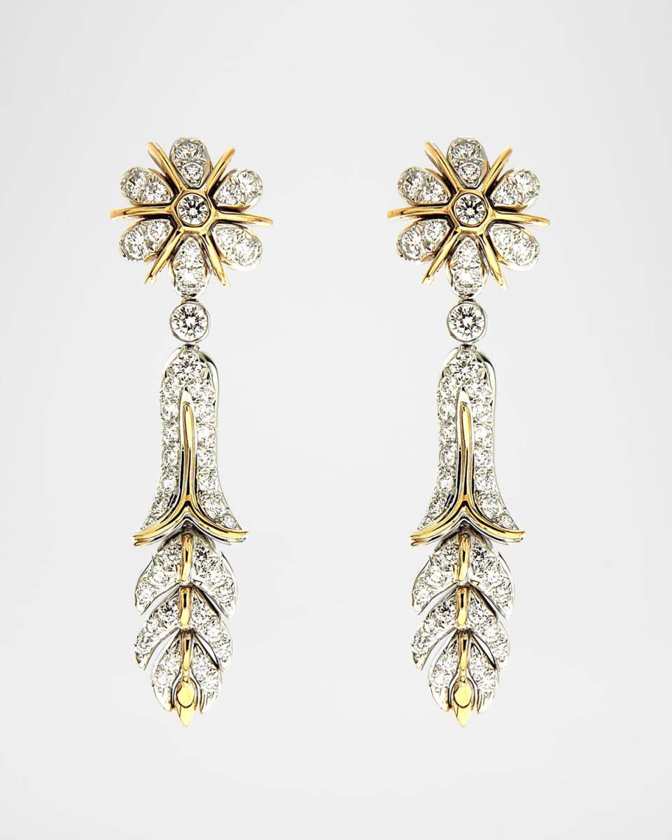 18KW ORCHIDEA EARRINGS D=3.2